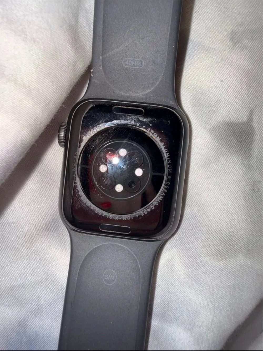 Black Smartwatch with Black Silicone Band
